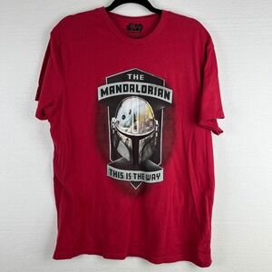 Star Wars The Mandalorian "This Is The Way" T‎ Shirt Men XL Red Graphic Tee